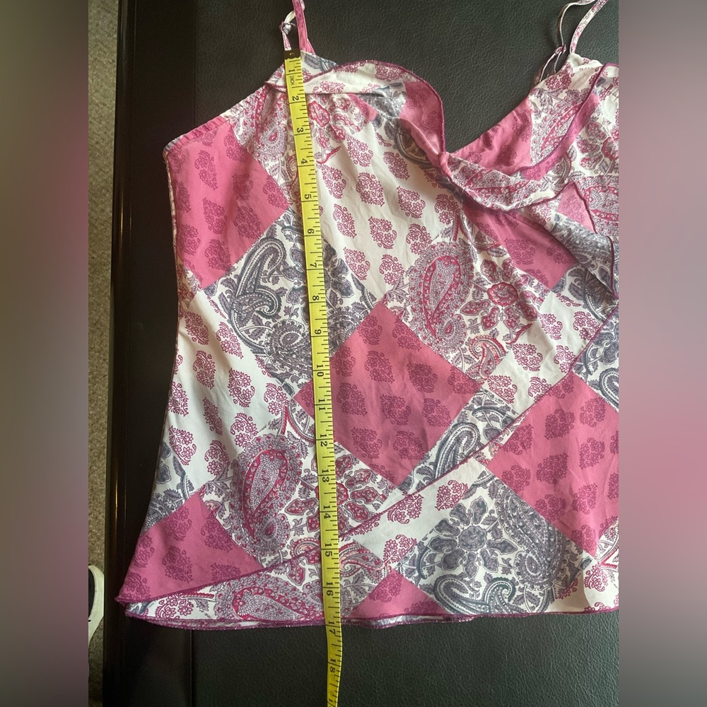 GAP Body Women's Size SP Purple and Pink Paisley 100% Silk Lingerie Set - Picture 12 of 16